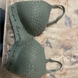 Green Leopard Print Bra